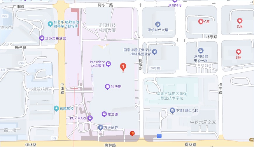 紫光闪芯 深圳办公点位置地图