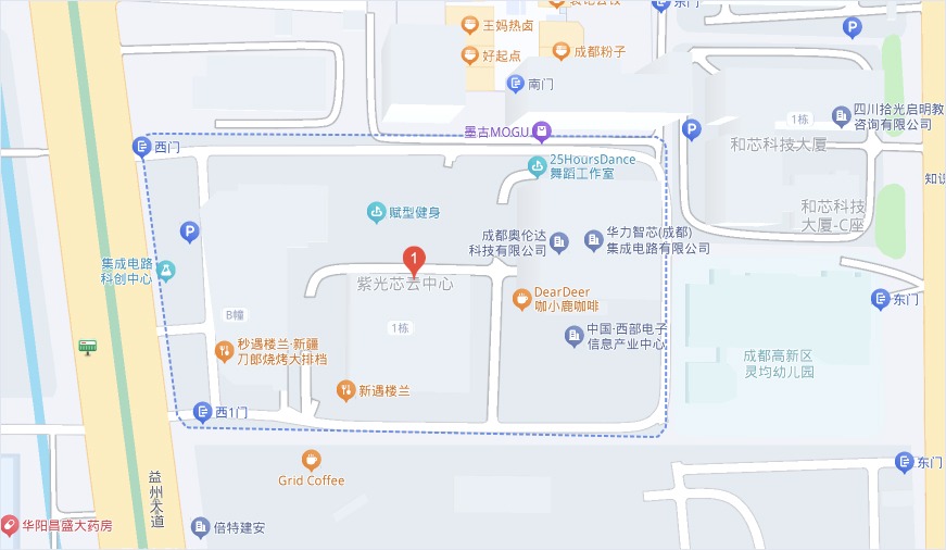 紫光闪芯 成都办公点位置地图