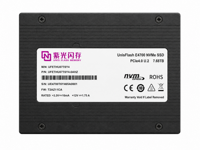 UnisFlash E5200 企业级 U.2 固态硬盘